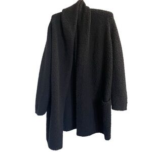 Vince Black‎ Cozy Long Buckle Drape Front Oversized Cardigan Sweater Size XS